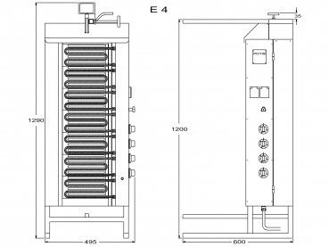 POTIS E4 Dönergrill Gyrosgrill Döner Ocagi