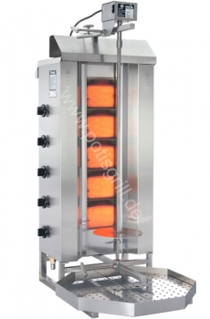 220V Dönergrill Gas - 10kg Traglast, 0-300°C, Für Gyros & Kebab, Edelstahl