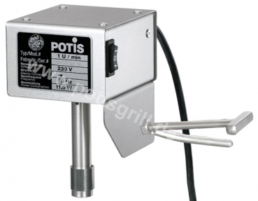 Potis Motorantrieb 11,5 W komplett 1 U/min (50Hz/230 V) im Gehäuse inkl. obere Schiebemuffe