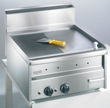 EKU Gas Grill-Platte ½ gerillt ½glatt 9 kW